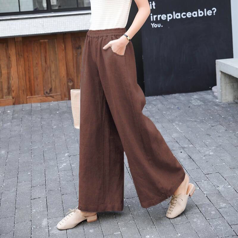 Cotton wide-leg pants